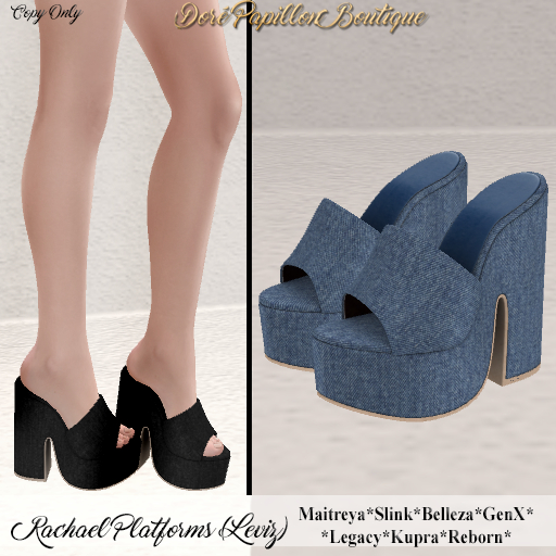 DPB Rachael Platforms - Leviz Blue * Maitreya, Slink, Belleza, GenX, Legacy, Kupra & Reborn*