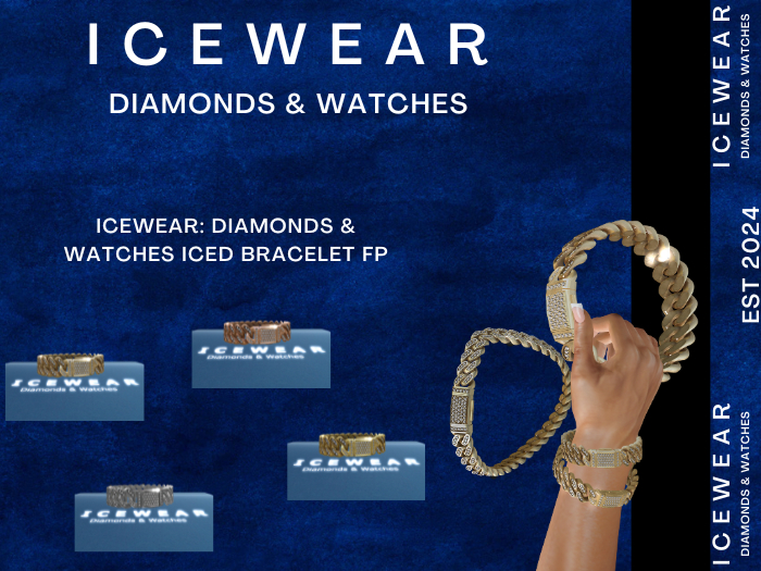 iCEWEAR : DiAMONDS & WATCHES iCED CHunky BRAC FP*