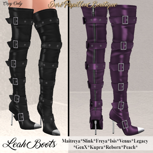 DPB Leah Boots - Violet * Maitreya, Slink, Freya, Isis, Venus, GenX, Legacy, Kupra, Reborn & Peach*