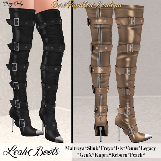 DPB Leah Boots - Tan * Maitreya, Slink, Freya, Isis, Venus, GenX, Legacy, Kupra, Reborn & Peach*