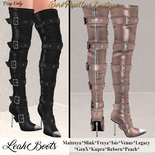 DPB Leah Boots - Mauve * Maitreya, Slink, Freya, Isis, Venus, GenX, Legacy, Kupra, Reborn & Peach*