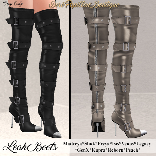 DPB Leah Boots - Champagne * Maitreya, Slink, Freya, Isis, Venus, GenX, Legacy, Kupra, Reborn & Peach*