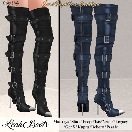 DPB Leah Boots - Blue * Maitreya, Slink, Freya, Isis, Venus, GenX, Legacy, Kupra, Reborn & Peach*