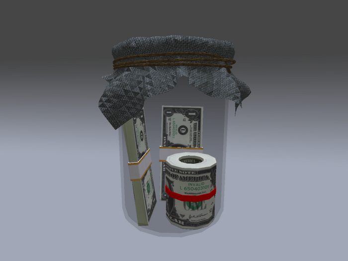 Money in jar