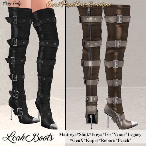 DPB Leah Boots - Brown & Champagne * Maitreya, Slink, Freya, Isis, Venus, GenX, Legacy, Kupra, Reborn & Peach*