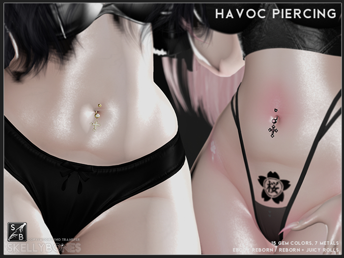 Skellybones -- Havoc Piercing for eBody Reborn