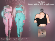 [[ Masoom ]] Whiskers Warrior Top - Black