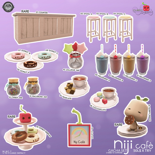 05 {NIJI cafe} Donutdisplay .::Cubic Cherry::. RARE