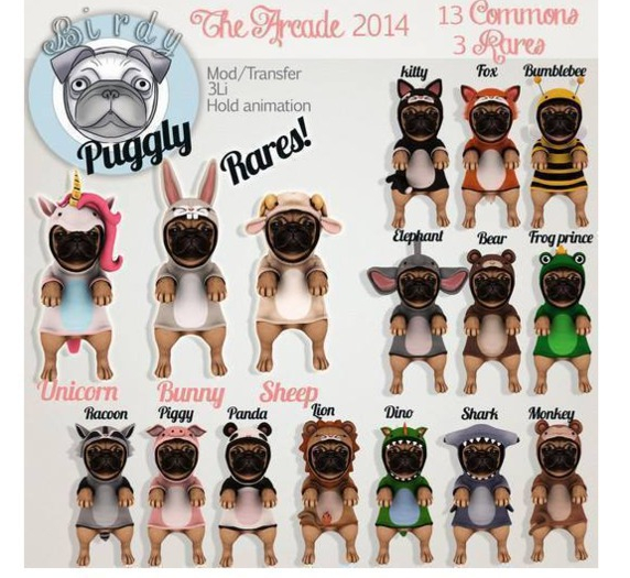 .Birdy. Puggles {Unicorn} RARE