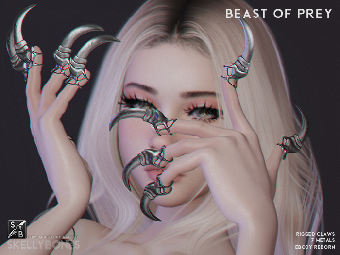 Skellybones -- Beast of Prey Claws for eBody Reborn