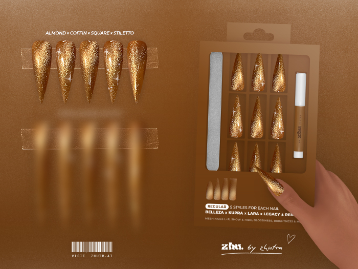 zhu. Sparkle mesh nails