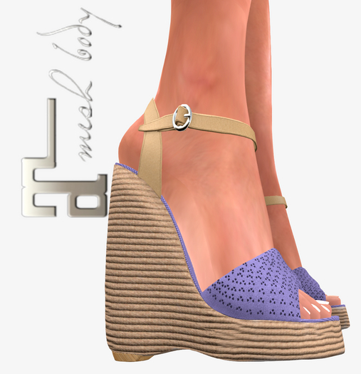 Wedge Sandals W/ color hud ~ Maitreya