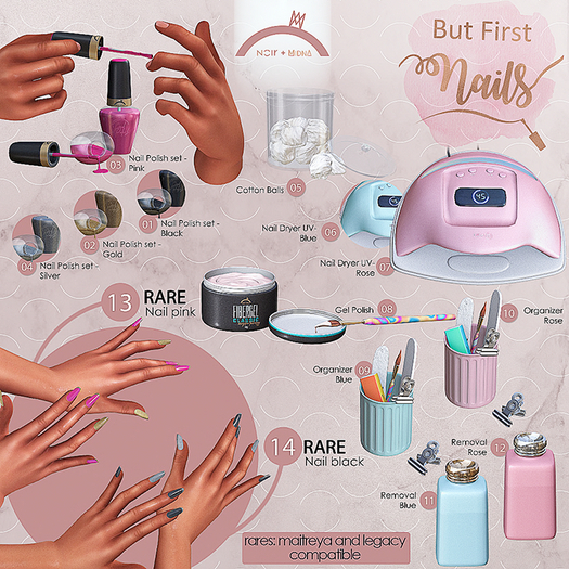 5. :::NOIR+MIDNA::: But First Nails