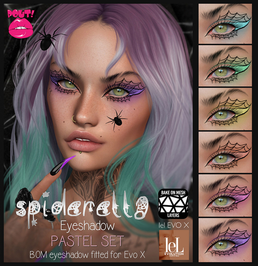 [POUT!] Spiderella Shadow - PASTEL Set Evo X 