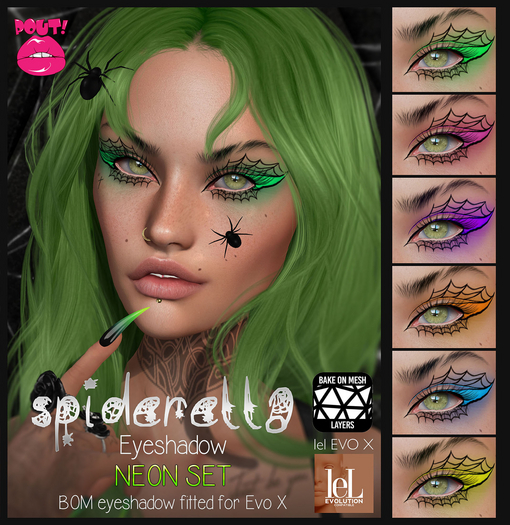 [POUT!] Spiderella Shadow - NEON Set Evo X