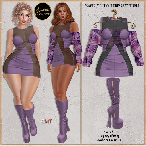Waverly Cut-Out Dress Set Purple (Add Me)