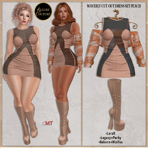 Waverly Cut-Out Dress Set Peach (Add Me)