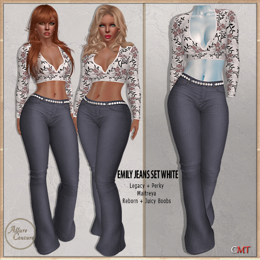 Emily Jeans Set White (Add Me)