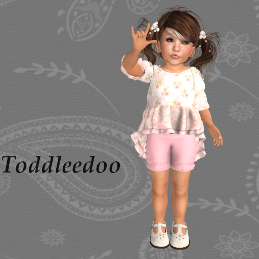 TD Pink Ruffle Blouse and Shorts (fitted)