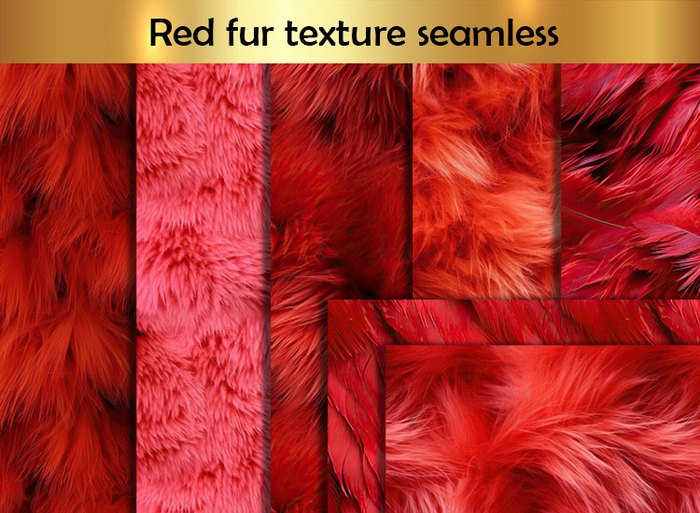 Red fur texture seamless