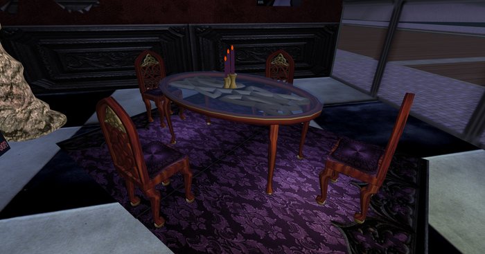 purple celtic knotwork dining set