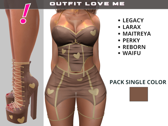 [DressUp!] Outfit Love Me_Single Pack (Brown)