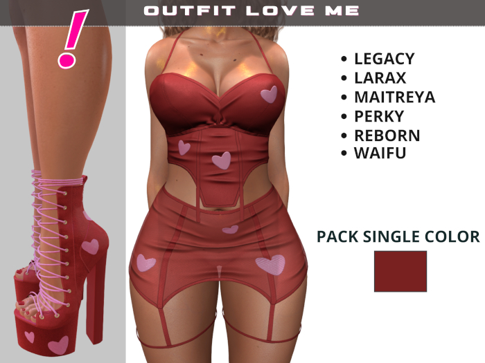[DressUp!] Outfit Love Me_Single Pack (Red)