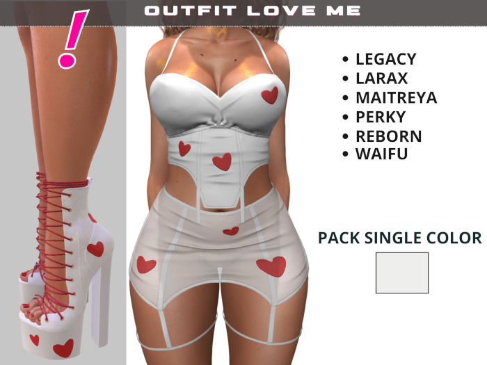 [DressUp!] Outfit Love Me_Single Pack (White)