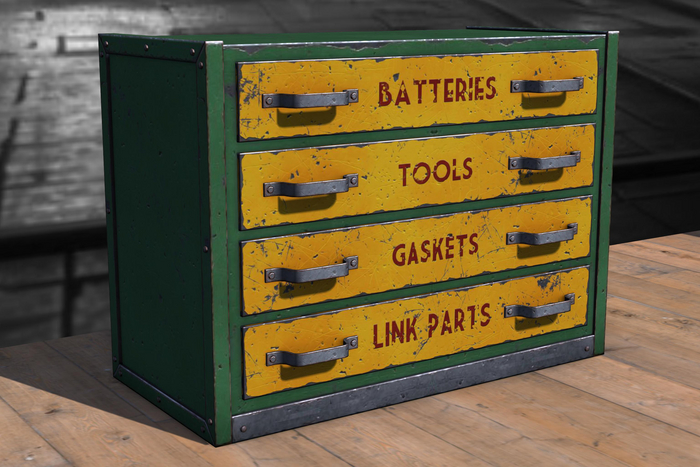 {Unflat Stuff} Garage cabinet