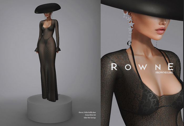 3. Rowne.Fohlin Ruffle dress - Deluxe.Lara Petite RARE + HUD