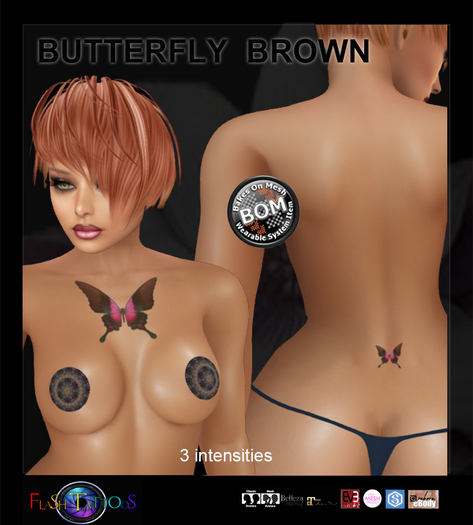 Tattoo Butterfly Brown