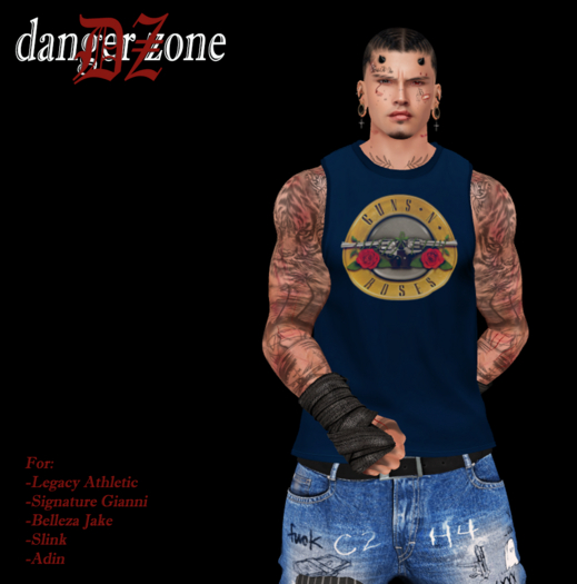 [DZ] G-n-R Tank Top - Male (Blue) 