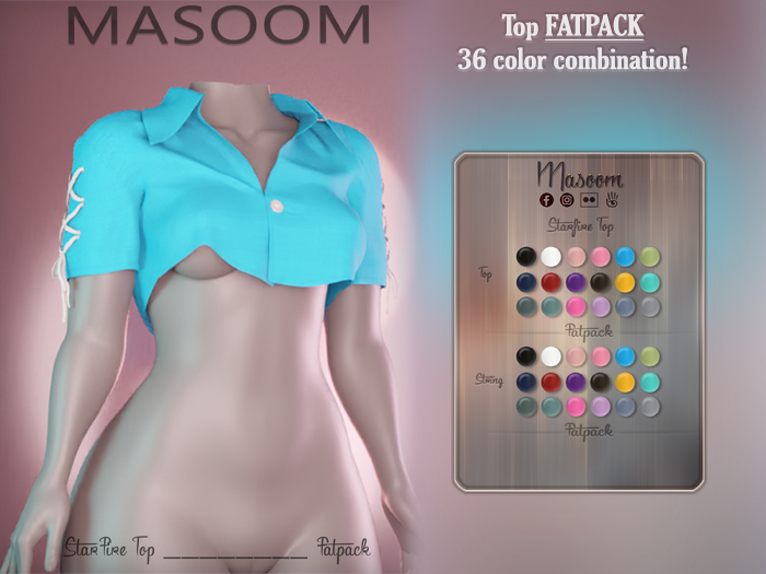 [[ Masoom ]] Starfire Top - FATPACK