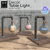 Kuroi - Industrial Table Lamp FAT PACK *GIFT*