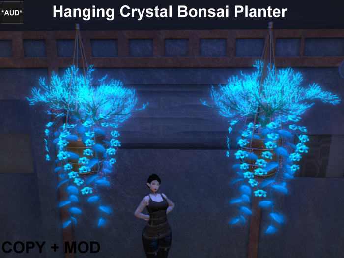 *AUD* Hanging Crystal Bonsai Planter Duo - c/m - 6p 4li