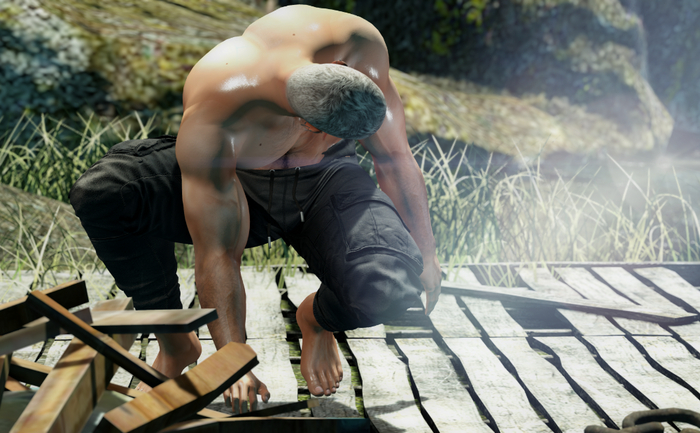 {Caress} Reluctant Reach Pose