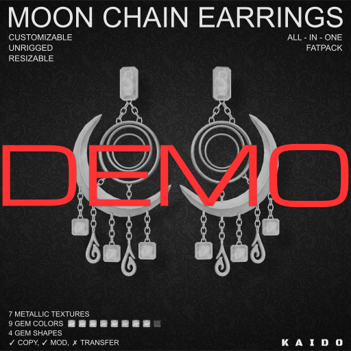 KAIDO - Moon Chain Earrings [DEMO]