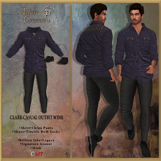 Clark Casual Outfit Wine (Add Me)