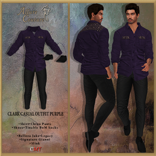 Clark Casual Outfit Purple (Add Me)