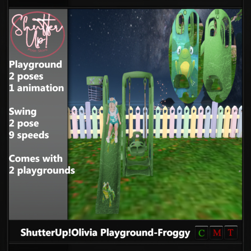 ShutterUp! Olivia Froggy playground unpacker