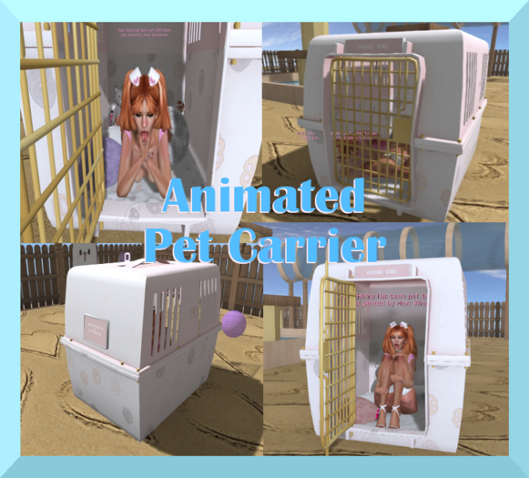 PixelHalo Animated Pet Carrier -Kawaii Paws-