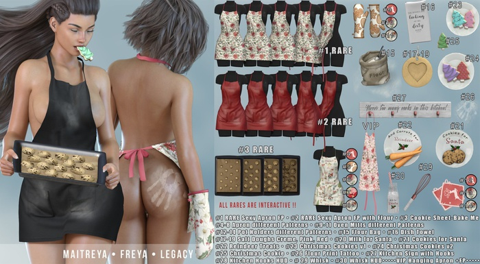 #1 *Vanilla Bae* {Baking Bae} Sexy Apron FP - L - RARE LEGACY