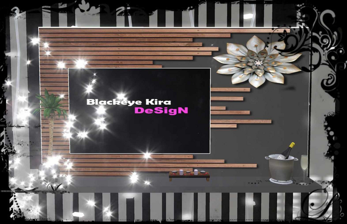 TV Wall With TV Model 1 The TV works