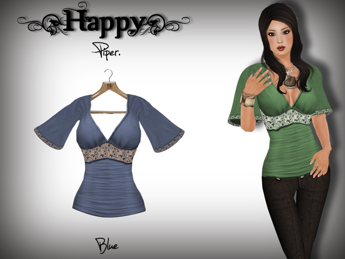 {Happy} Piper Shirt (Blue)