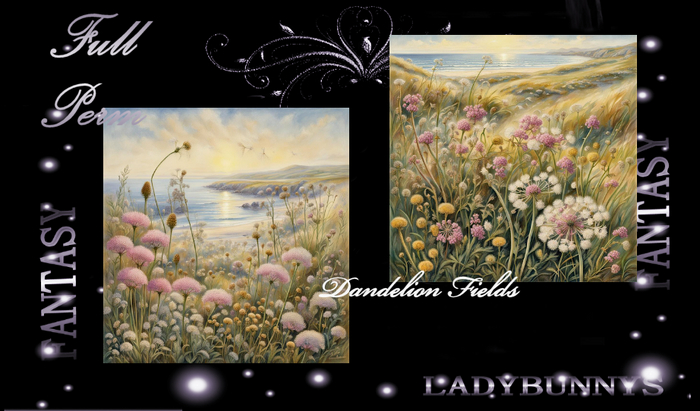 Fantasy Background Textures-Dandelion Fields Backdrops Full Perm