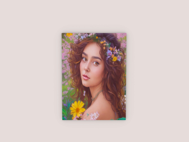 Frame Girl with_Flowers