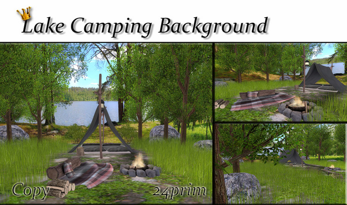 Lake Camping Background (Backdrop)