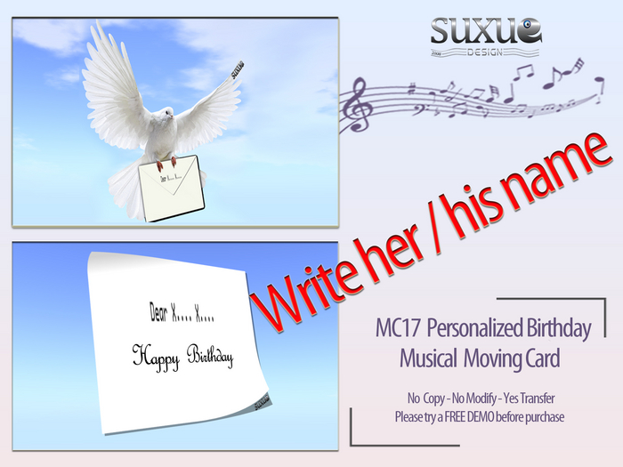 [ SuXue ] Birthday Decor Card Demo