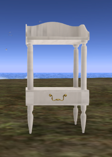 white plant stand