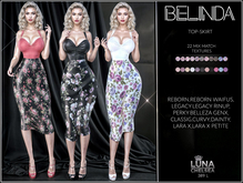 ❤️, Belinda Vintage style, Outfit, Pin Up, Floral ,Pencil Skirt, Halter top, 22 Mix match textures